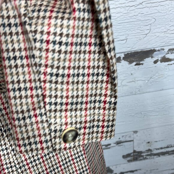 CABI Sherlock Houndstooth Plaid Trench Coat Sz M Style #3734 NWOT - Picture 6 of 8